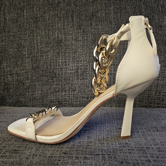 Antonio Melani Gold Chain Straped Heels - Picture 3 of 5